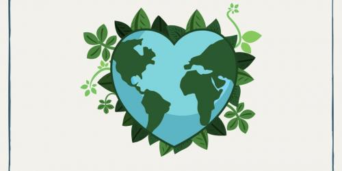 White Simple Happy Earth Day Facebook Post